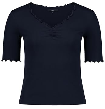 zero Damen Halbarm-Shirt mit Raffung 44, Deep Sky