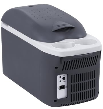 Dellonda 8L Portable Cool Box/Thermoelectric Cooler 12V for Camping, Picnics, Road Trips, Easy-Clean with Shoulder Strap - DL166