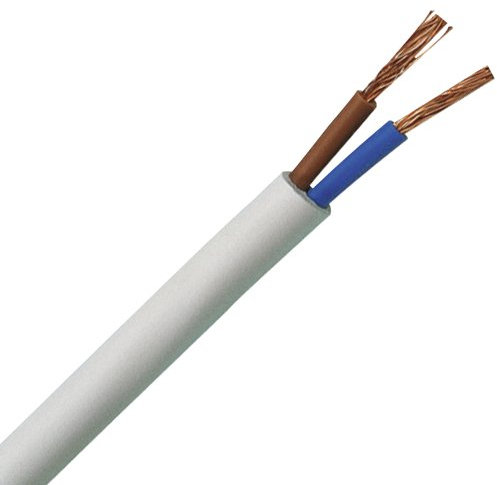 Kopp - 151505841 - Guaina H03 VV-F, 2 x 0.75 mm², 5 m, colore: bianco