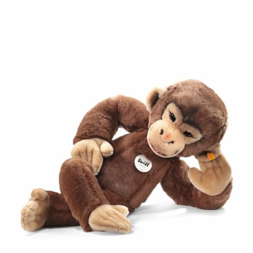 Steiff Kuscheltier Jocko Schimpanse, Süßes Stofftier mit Kunststoffaugen, Kinder, Jungen & Mädchen, Plüschtier 70 cm, Braun, 064685