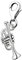 Quiges Charm Anhänger 3D Musik Instrument Trompete 925 Silber mit Karabinerverschluss für Bettelarmband