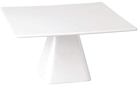 APS 83893 CASUAL Weißer quadratischer Melamin Kuchenteller, 31 x 31 x 16 cm