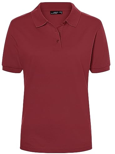 James & Nicholson Damenpolo Classic - Piqué-Poloshirt mit gestrickten Bündchen
