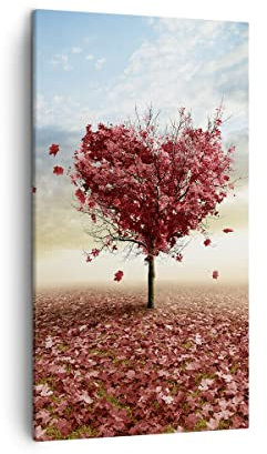 Quadro su Tela Verticale 45x80cm Stampe da Parete Astrazione autunno albero foglia Piccoli Decorazione Murale Camera da Letto 1 pezzo Quadri Moderni Soggiorno Immagini Wall Art Canvas PA45x80-2609
