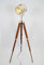 ThorINSTRUMENTS Thor Instruments.Co Projecteur de scène vintage en bois Trépied Lampe de recherche Studio Spot Lampe Marron