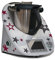 Aufkleber für den Thermomix TM5 & TM6 - Sternenwolke anthrazit bordeaux