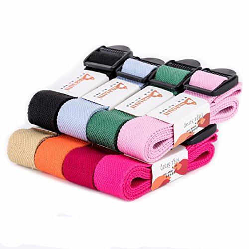 TuToy Yoga Stretch Gürtel Verdickung Dauerhafte Fitness Trainings Gurt Yoga Resistent Armband-Sky Blue