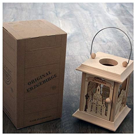 Tischlaterne Laterne Holzlaterne - Original Erzgebirge * viele verschiedene Motive wählbar * (Dresden)