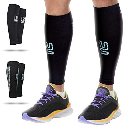 Modetro Sports Manches à compression de mollet - périostite tibiale, Circulation & Manches à compression de crampe aux jambes - course, Jogging, vélo, pour une performance améliorée