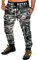 Jaylvis Herren Jogginghose lang Baumwolle Sweatpants H.512 (DE/NL/SE/PL, Alphanumerisch, 3XL, Regular, Regular, Camou/Hell-schwarz)