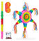 Relaxdays 4 TLG. Pinata Set Stern Mexiko, XXL Konfetti Sack, Pinatastab mit Augenmaske, Geburtstagspinata, Stock & Maske, bunt