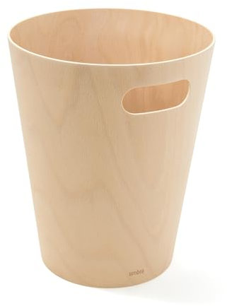 Umbra Woodrow Cesto de basura, con capacidad de 7.5 l, Natural