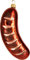 PPH 'IMP' Christbaumschmuck Wurst Bratwurst 11 cm Figuren Essen Christbaumschmuck Figuren Essen Christbaumkugeln Weihnachtskugeln Weihnachts-Baumschmuck Baumkugeln Deko Luxus