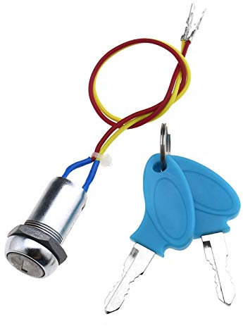 YINETTECH Universal-Zündschloss aus Metall, Ersatzteil für Elektromobilität, Roller, Fahrrad, Ersatzteil mit 2 Schlüsseln