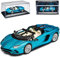 Lamborgihini Aventador S Roadster Cabrio Blau Ab 2011 mit Sockel und Vitrine 1/43 Ixo Modell Auto mit individiuellem Wunschkennzeichen