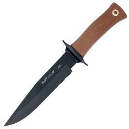 MUELA - SCORPION-18NM. Cuchillo de Supervivencia MUELA. Mango de Politetrafluoroetileno Color Desierto. Funda Cordura. Herramienta para Caza, Pesca, Camping, Outdoor, Supervivencia y Bushcraft