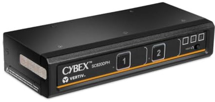 Vertiv Cybex SC800 SC820DPH-400 Sicherheits-KVM, Einzelkopf, 2 Anschlüsse, Universal-DisplayPort, NIAP-Version 4.0 zertifiziert