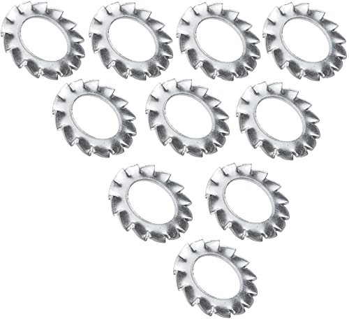AERZETIX - C48815 - Set di 10 Rondelle ventaglio con denti esterni - M8 - acciaio inossidabile A2 - DIN 6798