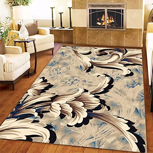 RUGMRZ Designer Teppich Webteppich Couchtisch Groß Braun bedruckter Teppich, Schlafzimmer- und Wohnzimmerdekoration, Antifouling und Anti-Rutsch 40X60cm Antirutsch Für Teppich