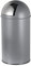Ribelli Rubbish Bin, 50 Litre, Hygienic Push Flap Wheelie Bin, Rustproof Stainless Steel & Zinc Inner Bucket