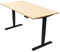 Ergotopia Desktopia Pro X Elektrisch höhenverstellbarer Schreibtisch, Ergonomischer Stehtisch für Büro oder Home Office (Ahorn, Gestell Schwarz, 180 x 80 cm)
