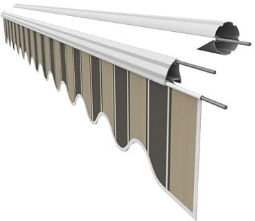 Leudus Markisen Volant Markisenbespannung Sonnenschutz Ersatzstoffe 3.83m*23cm SPD060 Sonnenmarkise fertig genäht