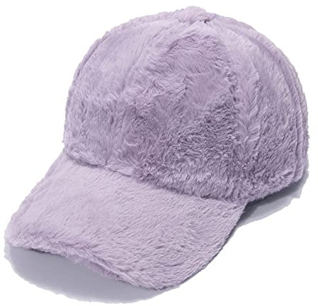 CAMICALMI Damen Baseballkappe für Tennis, Reisen, Plüsch, verstellbar, warm, winddicht, Winter, Outdoor