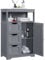 Yaheetech Mueble Baño de Madera Armario de Suelo con Cajón y Estante Ajustable Armario de Almacenamiento para Cocina Salón Gris 55x29x86cm