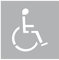 Pochoir Handicapé (W0110). Pochoir de Marquage au Sol Handicapé. Pochoir Stationnement PMR Taille au Choix. PVC. - 400 x 400 mm -
