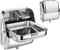 Klappwaschbecken for Wohnwagen, Boot, Wohnmobil, mit Kaltwasserhahn, Edelstahl-Waschbecken, Camper-Spülbecken, Handwaschbecken for kleine Räume, Küche, Badezimmer, Größe: 14,5 * 14,7 * 15,3 Zoll