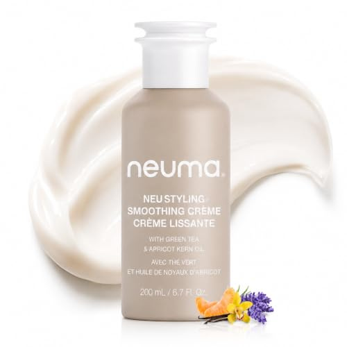 Neuma Neu Styling Smoothing Hair Crème, 6.7 FL Oz | Lightweight Frizz Control Cream Enriched with Shea Butter & Apricot Kernel Oil for Soft, Smooth & Shiny Hair | Color-Safe Formula