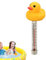 Termómetro flotante de pato,Medidor de temperatura de piscina de pato,Con un termómetro de piscina que fluye lindo resistente a las explosiones de cuerda delgada para el hogar Sysdisen, Pato amarillo