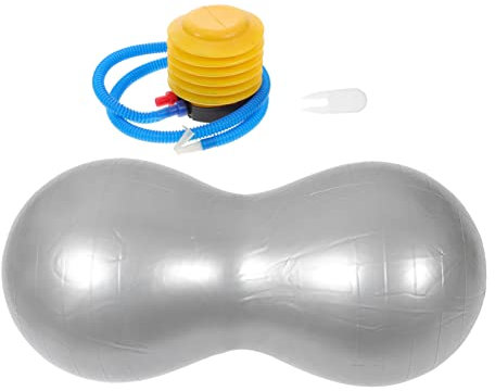BESPORTBLE Anti-Burst Erdnussball Für Fitness Und Yoga Dickes PVC Material Rutschfester Therapie Trainingsball Für Balance Muskelentwicklung Inklusive Luftpumpe Platzsparend Aufblasbar