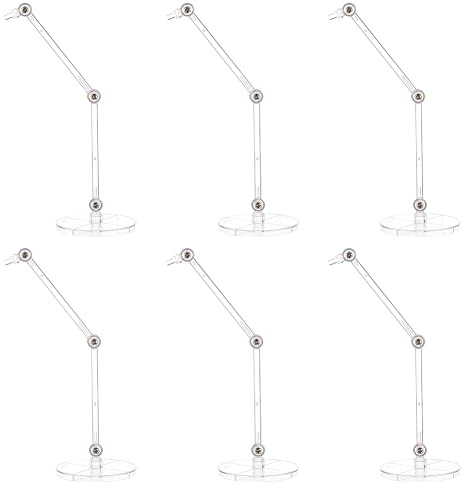 FINGERINSPIRE 6 Stück Action Figurenständer Puppenmodell Stützständer Mit 5 cm Runder Basis Action Figuren Display Halter Ohne Klaue Langlebiger Display Ständer Kompatibel Mit Figurenmodellen