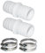 Hose Pipe Connector Set,Pool Hose Adapter Nozzle with Hose Clamps 38mm for Sand Filter Pumps, Pool Vacuum Cleaners, Submersible Pumps Accessories