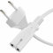 sonero Câble d'alimentation 2 pôles, 5,0m, Prise Euro Type C sur Prise IEC C7 Euro 8 mâle, Bloc d'alimentation Câble d'alimentation pour TV, PS5, PS4, PS3, appareils ménagers, Blanc