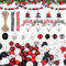 EBbels Weihnachts Schneemann Holzperlen Set, Handgefertigte Weihnachts Holzperlen Ornament Set Mit Hanfseil, DIY Schmuck Basteln Girlandenherstellung Party-Heimdekoration