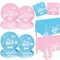 XJLANTTE Décorations révélatrices de genre – Y compris assiettes, serviettes, nappe Team Boy Team Girls pour fête prénatale, sexe de son ou d'elle, pour 20 invités(ensemble de 20 révélations de genre)