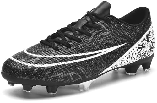 DimaiGlobal Fußballschuhe Herren Professionelle Kinder Fussballschuhe Kunstrasen Stollenschuhe Kickschuhe Jugendliche Athletics Trainingsschuhe Outdoor Sportschuhe 33EU Schwarz