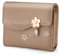 HNOOM Portefeuille Femme Petit Format Porte Monnaie Femme en Cuir PU Porte Feuilles pour Femme avec Zippé Pochette à Monnaie et Porte Carte Petit Porte Feuille Bifold (S-Brun)