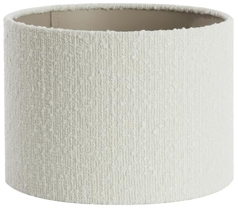 Light & Living Lampenschirm - Weiß - Braun - Stoff - Ø 20 cm