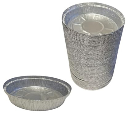 Hepsini Künefe Schalen 100 Stück Aluschalen 215ml klein, runde Backformen Folienschalen Muffin, Kuchen, Cups, Kuchenschalen zum backen, Gebäckschalen, Schale To Go Backform