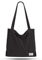 TANTOMI Shopper Tasche Damen, Tote Bag mit Reißverschluss aus Cord, Shopper Damen Groß für Arbeit Büro Reisen Einkaufen Schule und Alltag(Schwarz).