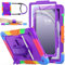 SEYMAC stock for Samsung Galaxy Tab A9 Plus Case 11 Inch 2023, Heavy Duty Shockproof Cover with Screen Protector, 360° Rotating Stand/Hand Strap & Pen Holder for Samsung A9+ Plus Tablet Case, Purple