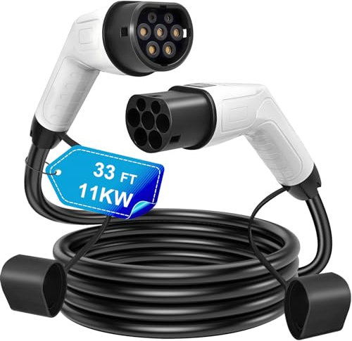 RTSKY Typ 2 Ladekabel 11kw 16A 10m Ladekabel Typ 2 Verlängerungskabel Modus 3 Elektroauto Typ 2 EV Ladekabel e Auto für Elektroauto mit Tragetasche