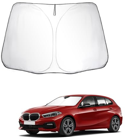 SKTU Parasol para Coche Compatible con BMW Serie 1 F20 F40 Serie 2 F22 F44 Parasoles Coche Delantero Plegable con Protección UV