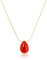 Irikdescia Rote Karneol Halskette, Rohstein Heilsteine Rubin Anhänger Kette, Wassertropfen Edelstein Schmuck, Roter Anhänger Kette, Geburtstags und Valentinstagsgeschenk