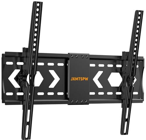 JXMTSPW TV Bracket for 32-84 Flat/Curved LED LCD OLED Television Monitor, Heavy-Duty Wall Mount Low Profile Max VESA 600x400mm Holds up to 75kg, Sturdy Tilting Ultra Slim TV Wall Bracket