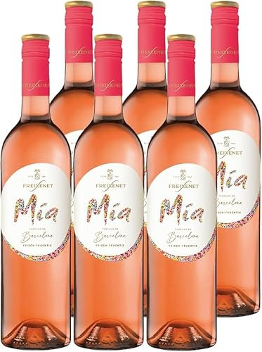 Freixenet Mia Rosado Roséwein (6 x 0,75 l) – fruchtiger, mediterraner Rosé aus Spanien mit Aromen von Beeren und Blüten – hervorragend für Sommerabende, Tapas und leichte Gerichte