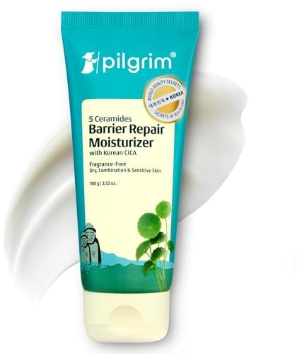 Pilgrim 5 Ceramides Moisturizer for Face 100g Hyaluronic Acid for Intense Moisturizing & Skin Strengthening Barrier Repair with Korean CICA Lightweight & Non-Sticky for All Skin Types